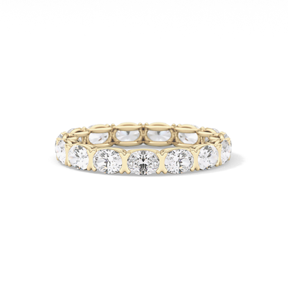 2.25 TCW Oval Lab Grown Diamond Full Eternity Wedding Band