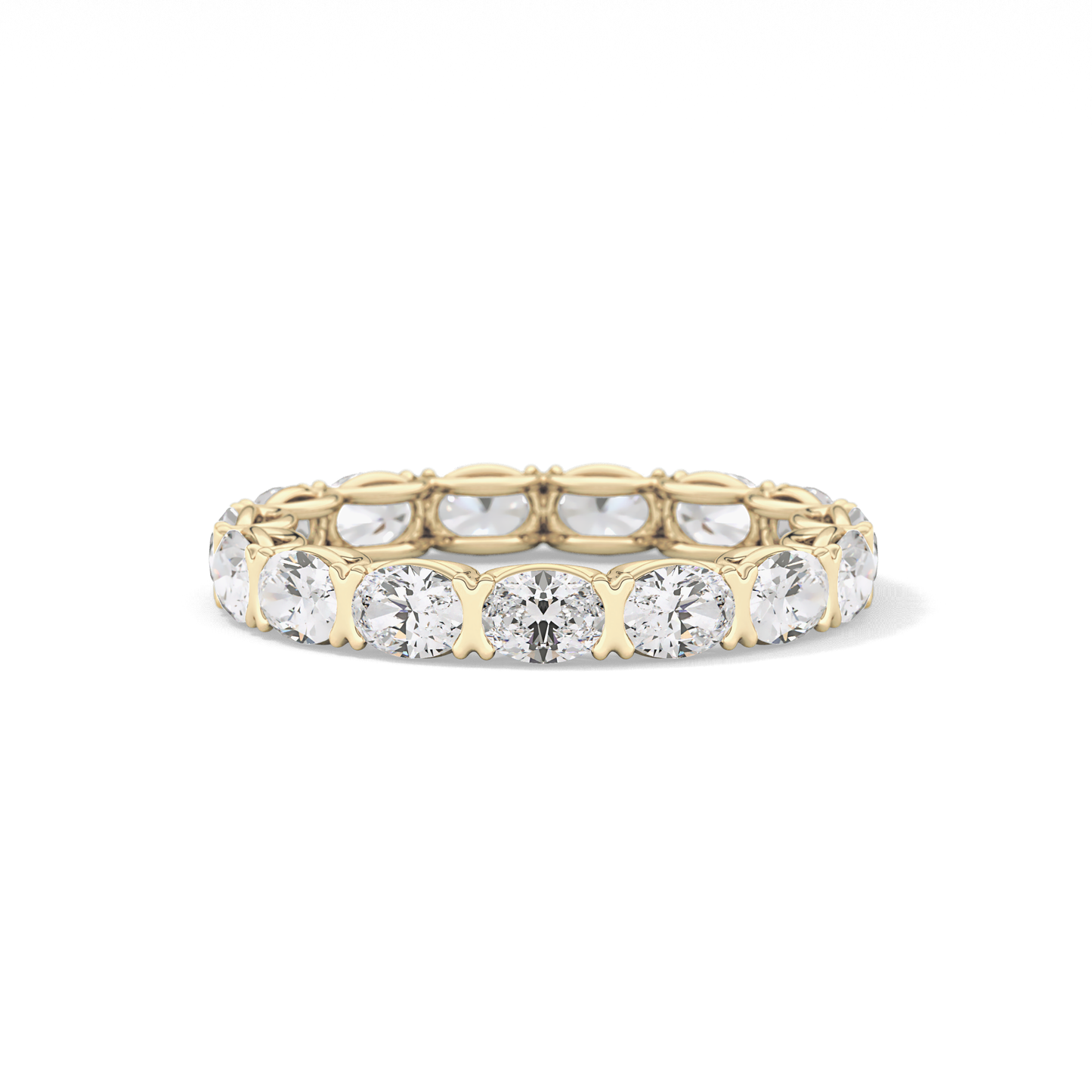 2.25 TCW Oval Lab Grown Diamond Full Eternity Wedding Band