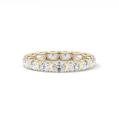 2.25 TCW Oval Lab Grown Diamond Full Eternity Wedding Band