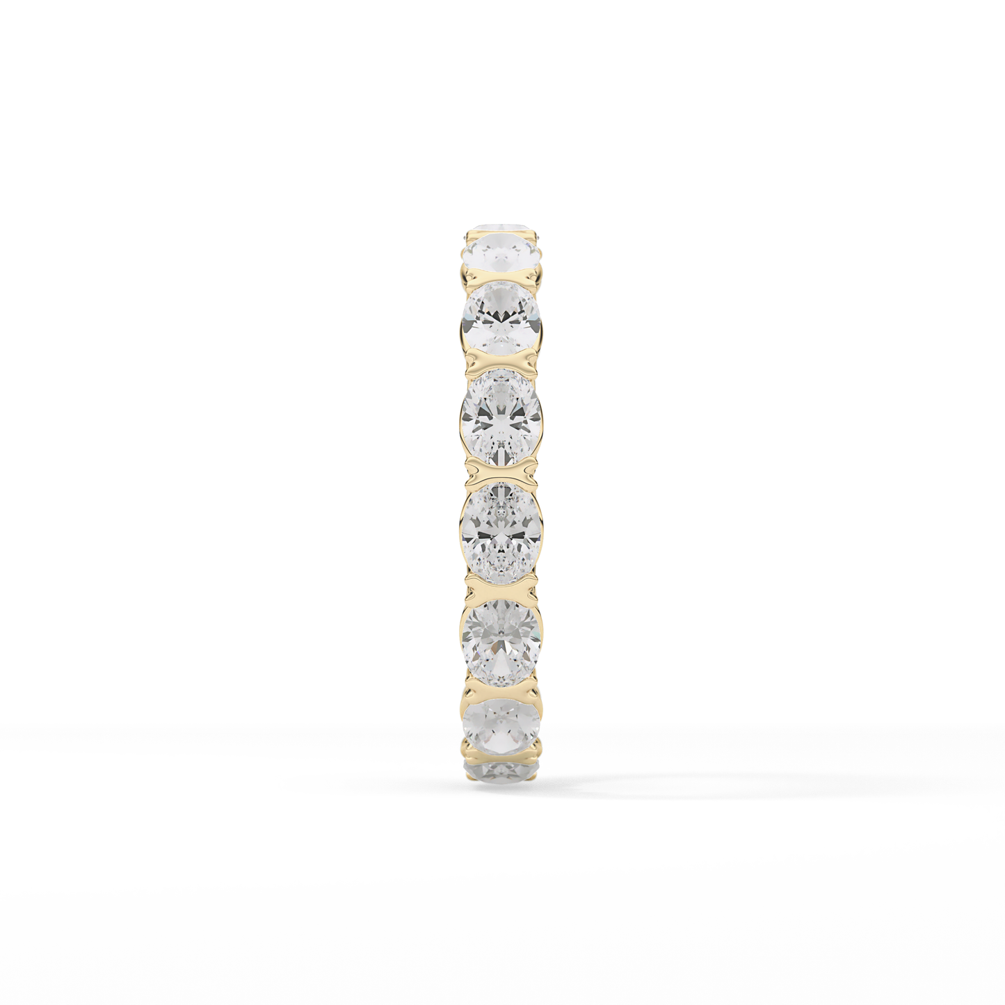 2.25 TCW Oval Lab Grown Diamond Full Eternity Wedding Band