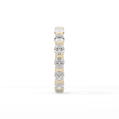 2.25 TCW Oval Lab Grown Diamond Full Eternity Wedding Band