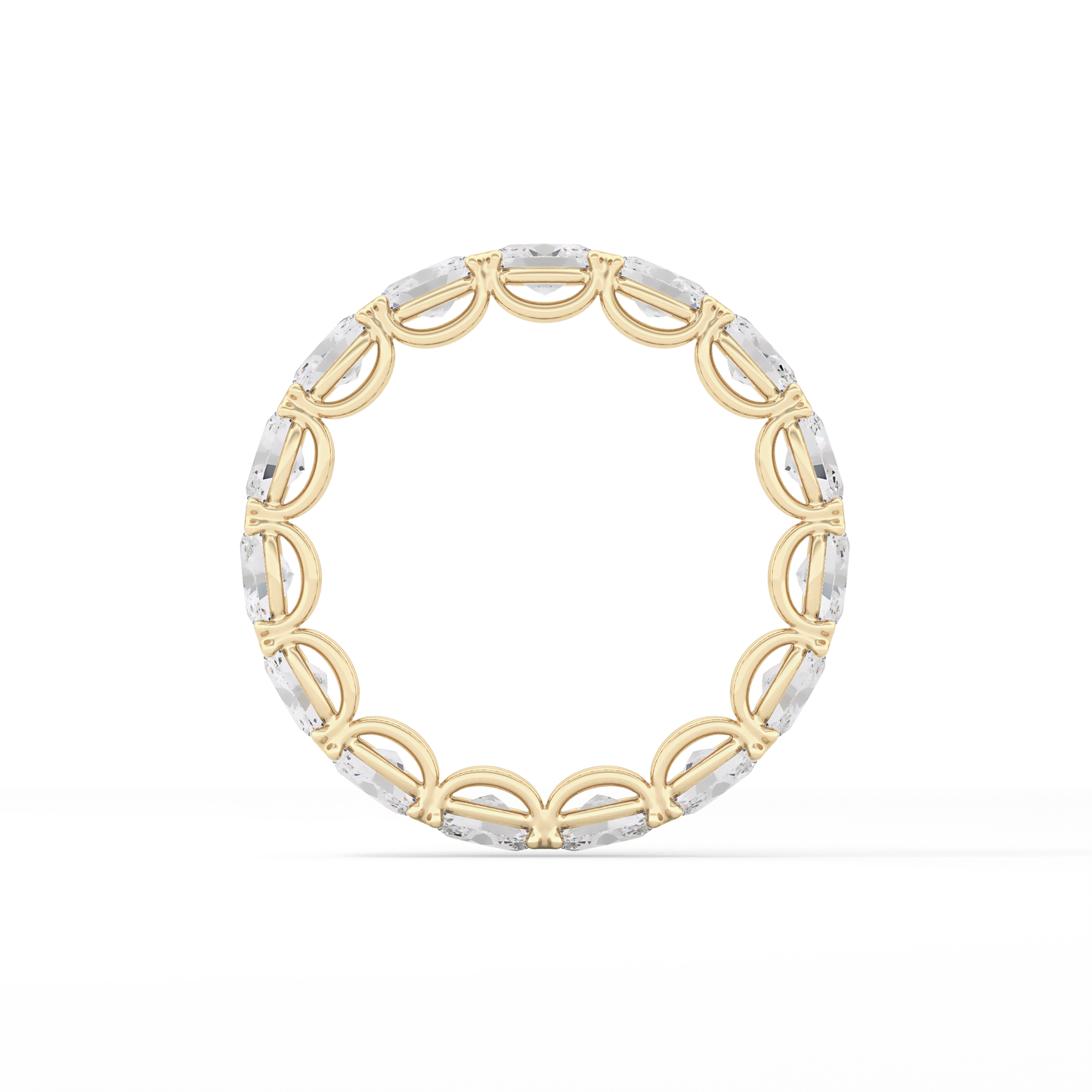 2.25 TCW Oval Lab Grown Diamond Full Eternity Wedding Band
