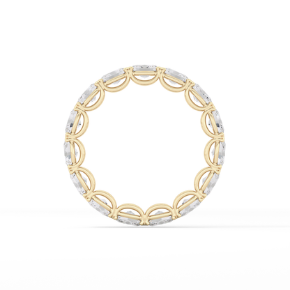 2.25 TCW Oval Lab Grown Diamond Full Eternity Wedding Band