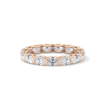 2.25 TCW Oval Lab Grown Diamond Full Eternity Wedding Band