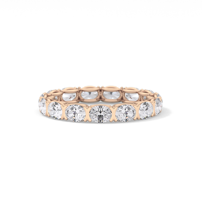 2.25 TCW Oval Lab Grown Diamond Full Eternity Wedding Band