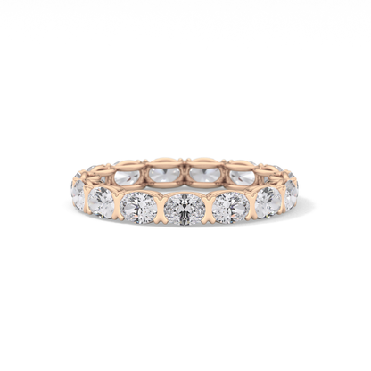 2.25 TCW Oval Lab Grown Diamond Full Eternity Wedding Band
