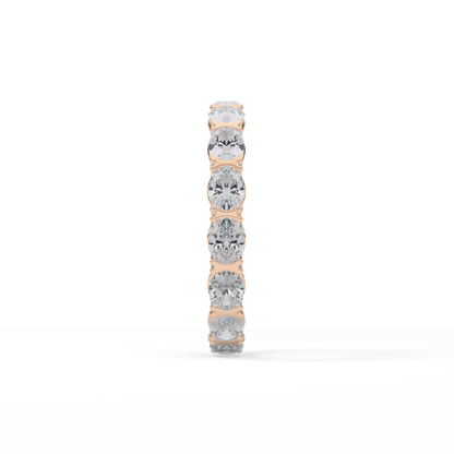 2.25 TCW Oval Lab Grown Diamond Full Eternity Wedding Band