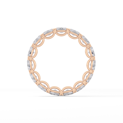 2.25 TCW Oval Lab Grown Diamond Full Eternity Wedding Band