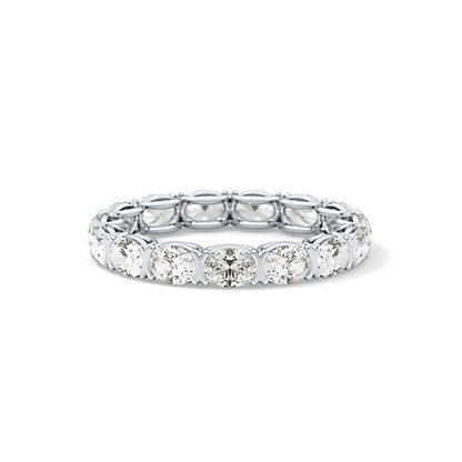 2.25 TCW Oval Lab Grown Diamond Full Eternity Wedding Band