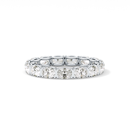 2.25 TCW Oval Lab Grown Diamond Full Eternity Wedding Band