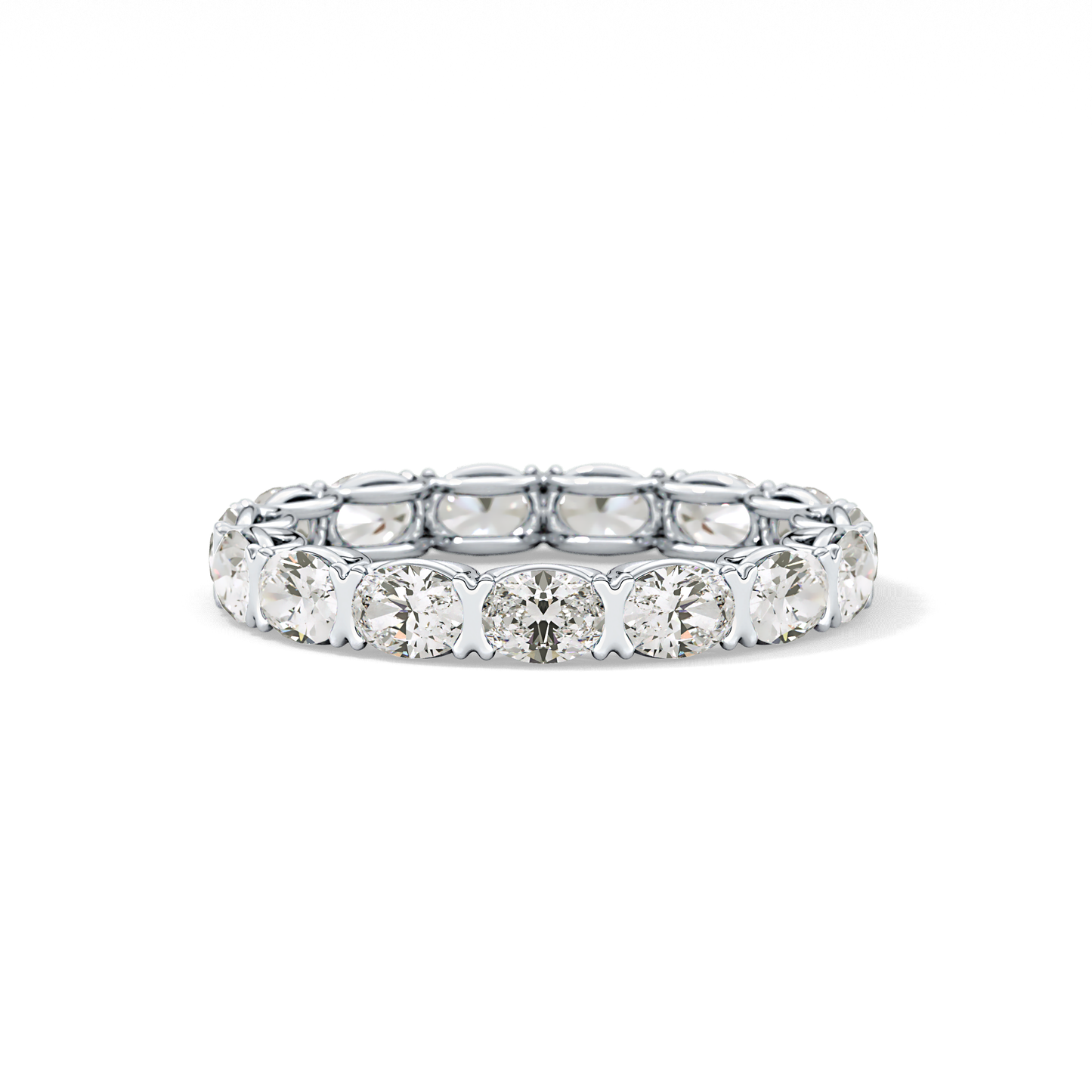 2.25 TCW Oval Lab Grown Diamond Full Eternity Wedding Band