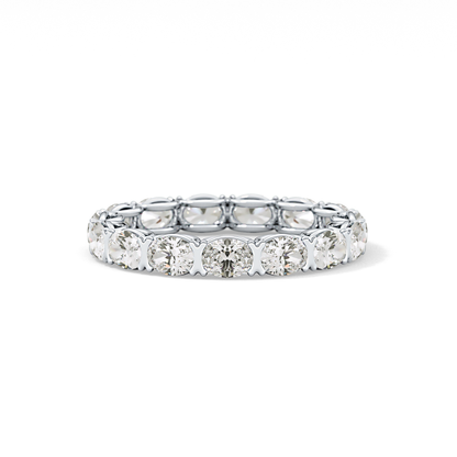 2.25 TCW Oval Lab Grown Diamond Full Eternity Wedding Band