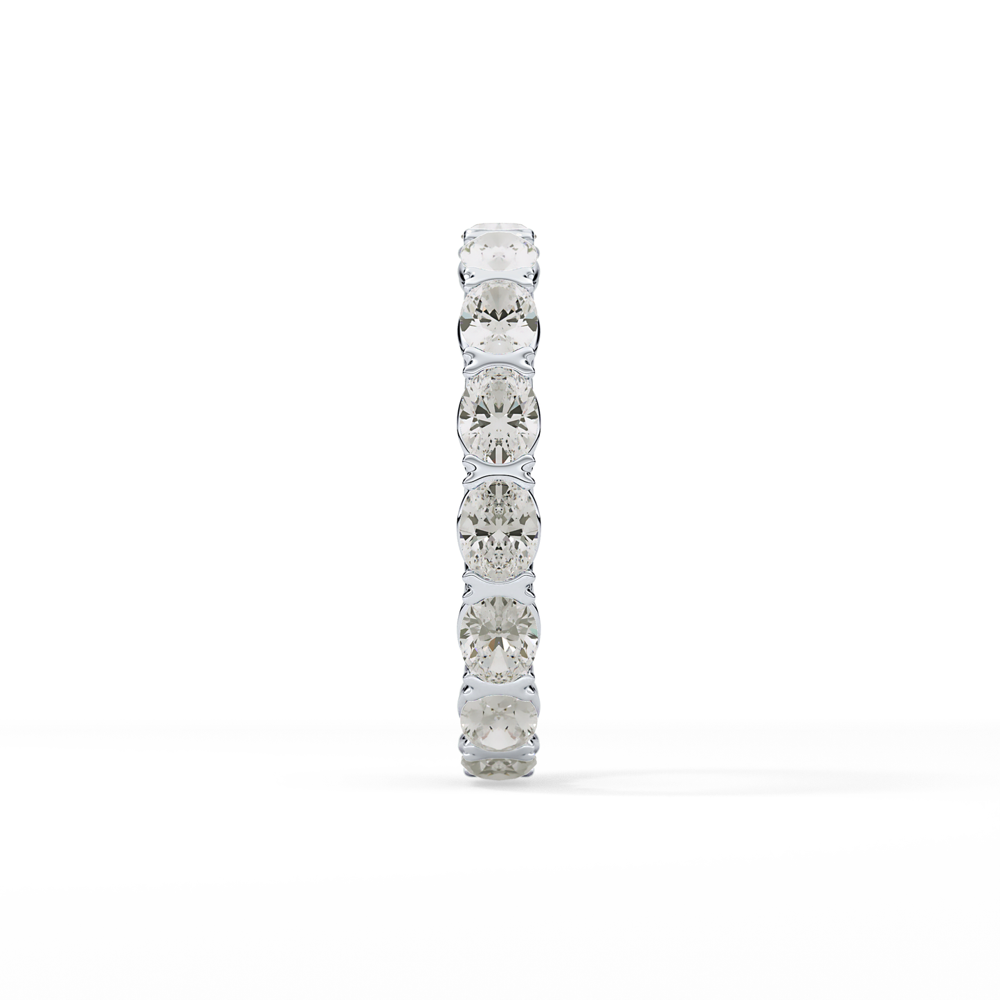 2.25 TCW Oval Lab Grown Diamond Full Eternity Wedding Band