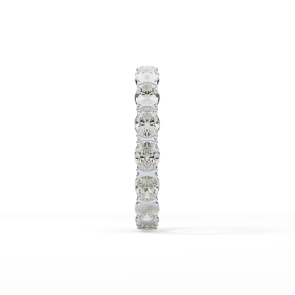 2.25 TCW Oval Lab Grown Diamond Full Eternity Wedding Band
