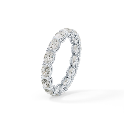 2.25 TCW Oval Lab Grown Diamond Full Eternity Wedding Band