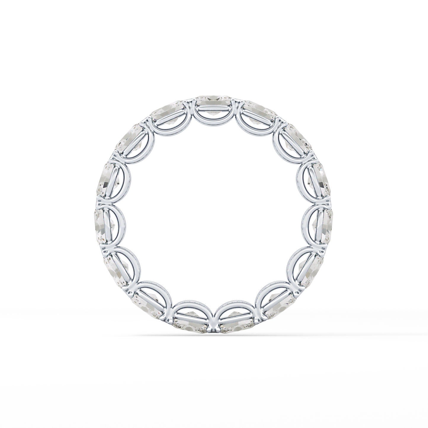 2.25 TCW Oval Lab Grown Diamond Full Eternity Wedding Band