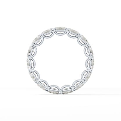 2.25 TCW Oval Lab Grown Diamond Full Eternity Wedding Band