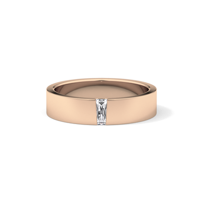 0.1 TCW Baguette  Lab Grown Diamond Wedding Band