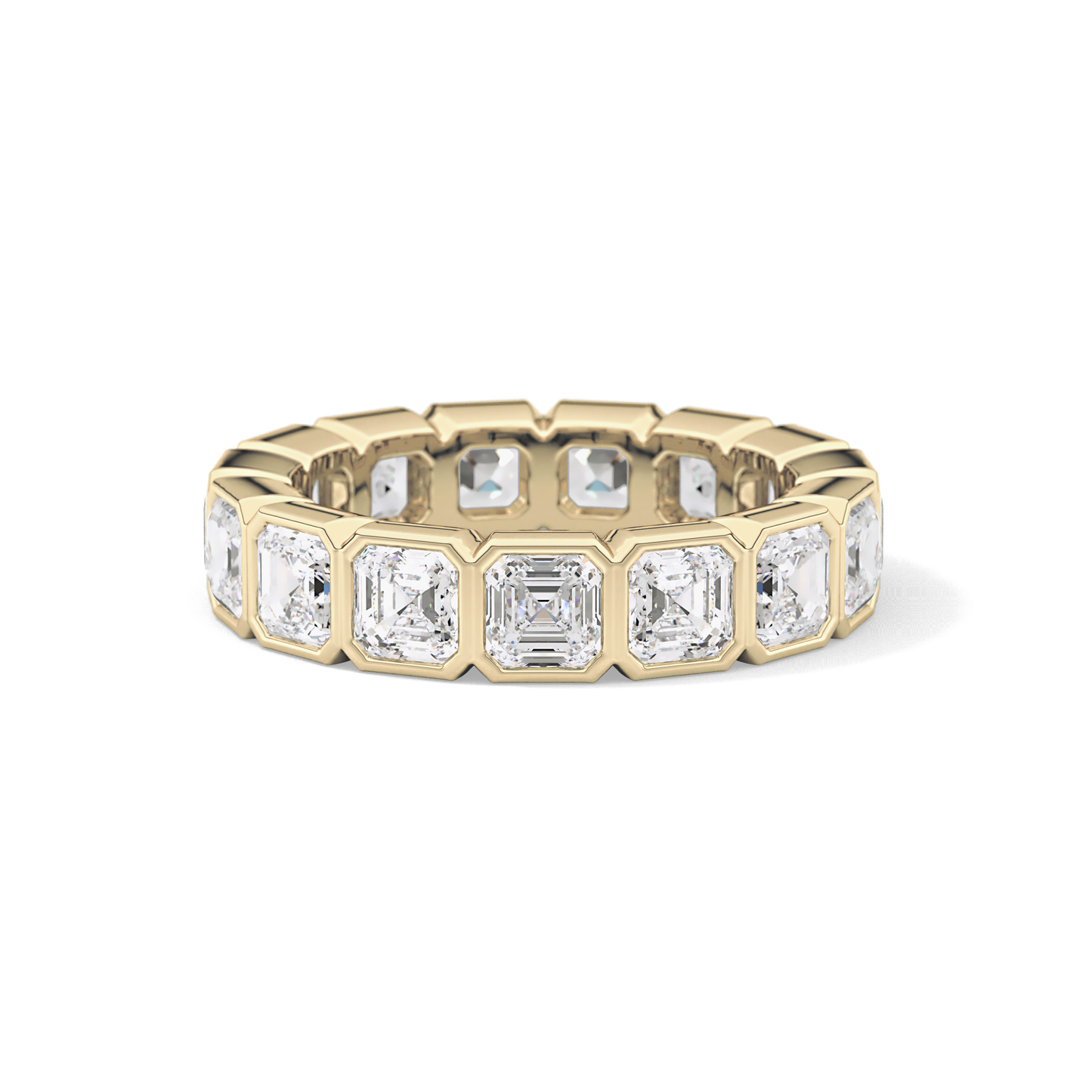 2.25 TCW Asscher Lab Grown Diamond Full Eternity Wedding Band