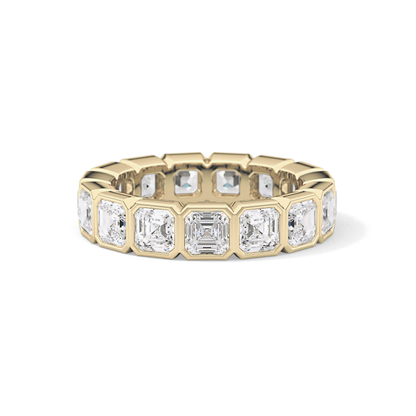 2.25 TCW Asscher Lab Grown Diamond Full Eternity Wedding Band