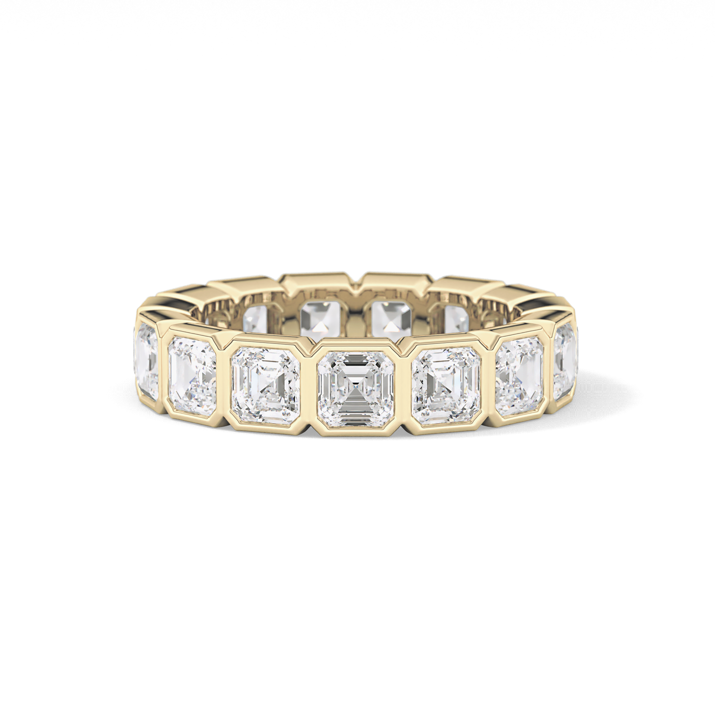 2.25 TCW Asscher Lab Grown Diamond Full Eternity Wedding Band