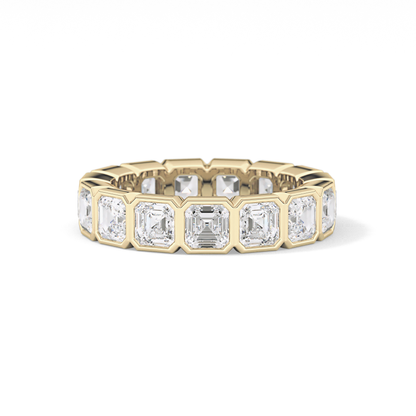 2.25 TCW Asscher Lab Grown Diamond Full Eternity Wedding Band