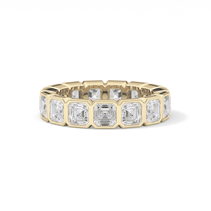 2.25 TCW Asscher Lab Grown Diamond Full Eternity Wedding Band