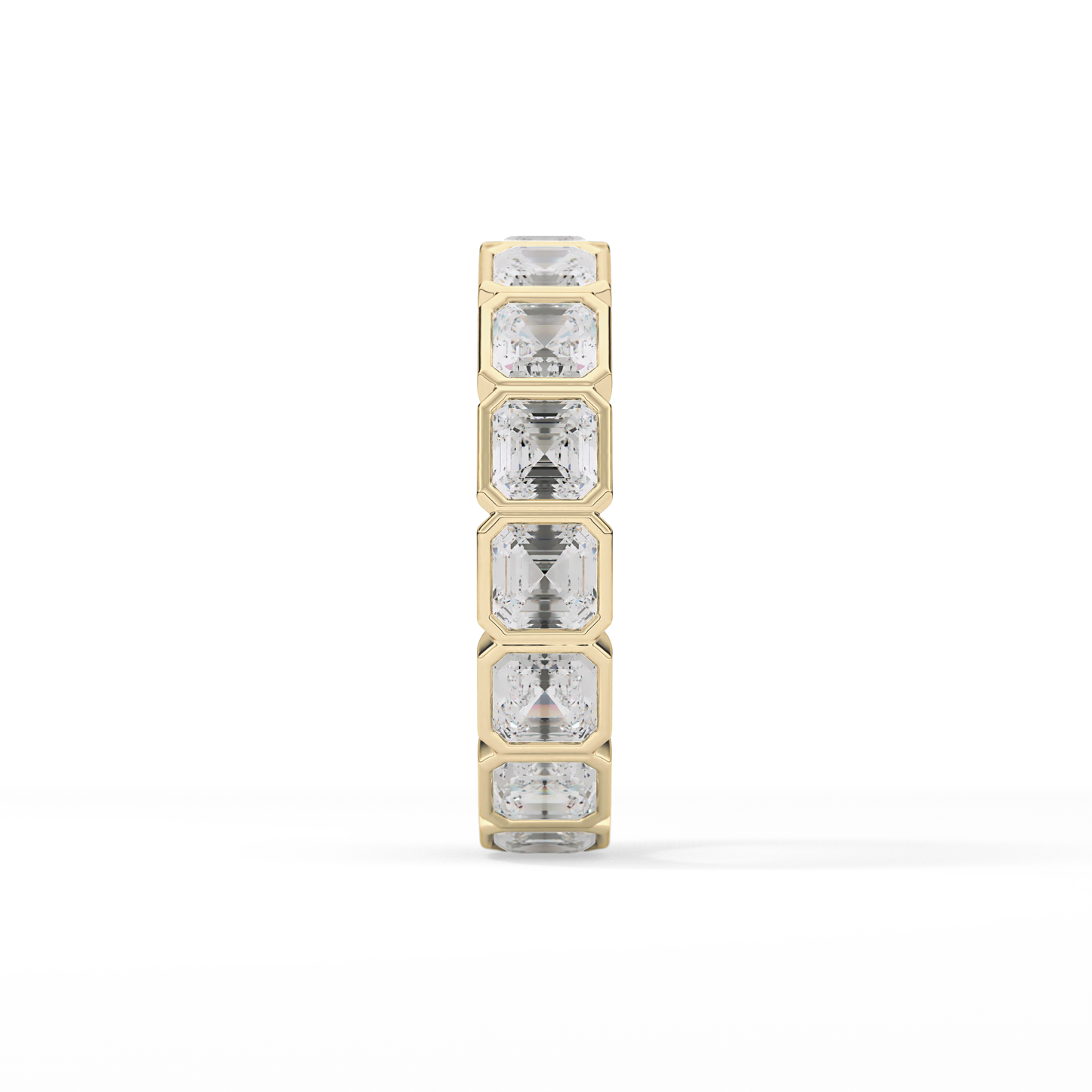 2.25 TCW Asscher Lab Grown Diamond Full Eternity Wedding Band