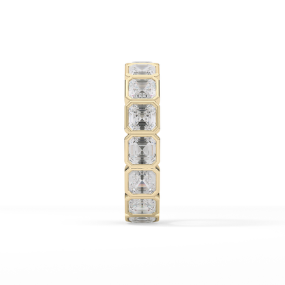 2.25 TCW Asscher Lab Grown Diamond Full Eternity Wedding Band