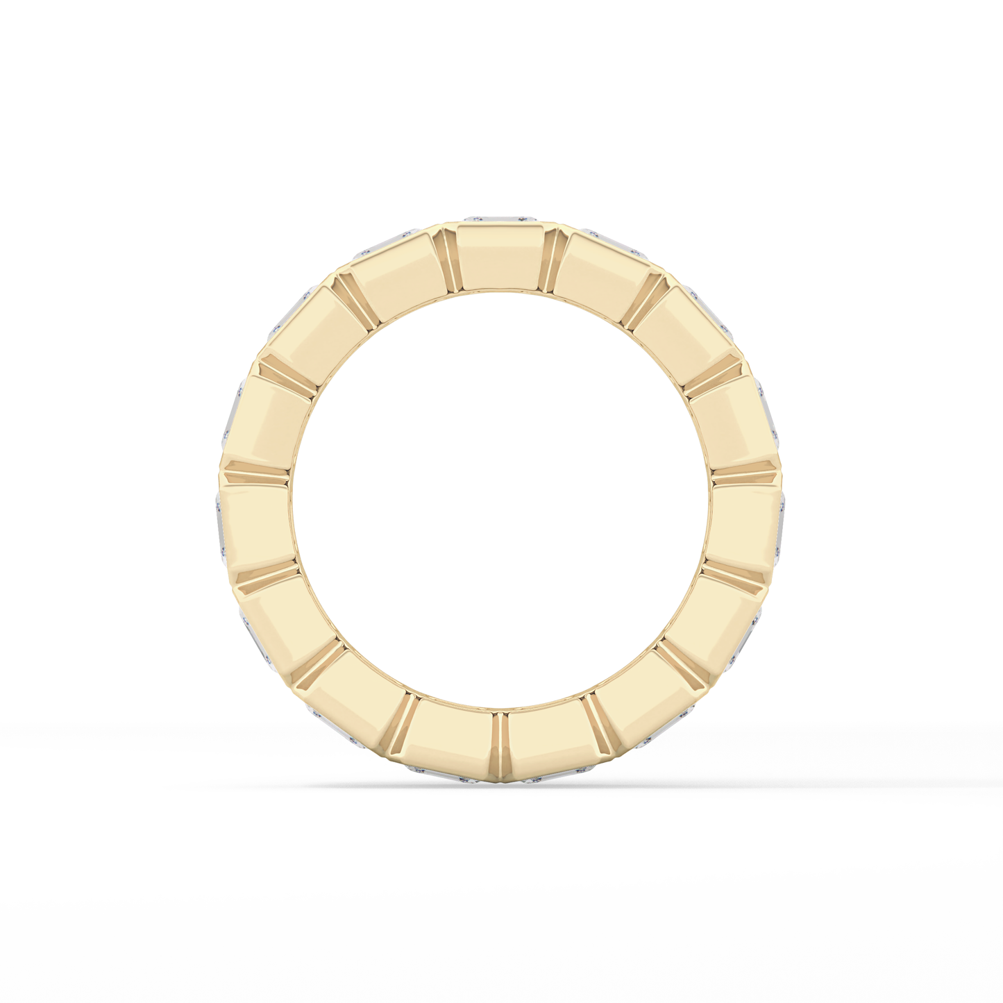 2.25 TCW Asscher Lab Grown Diamond Full Eternity Wedding Band