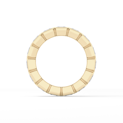 2.25 TCW Asscher Lab Grown Diamond Full Eternity Wedding Band