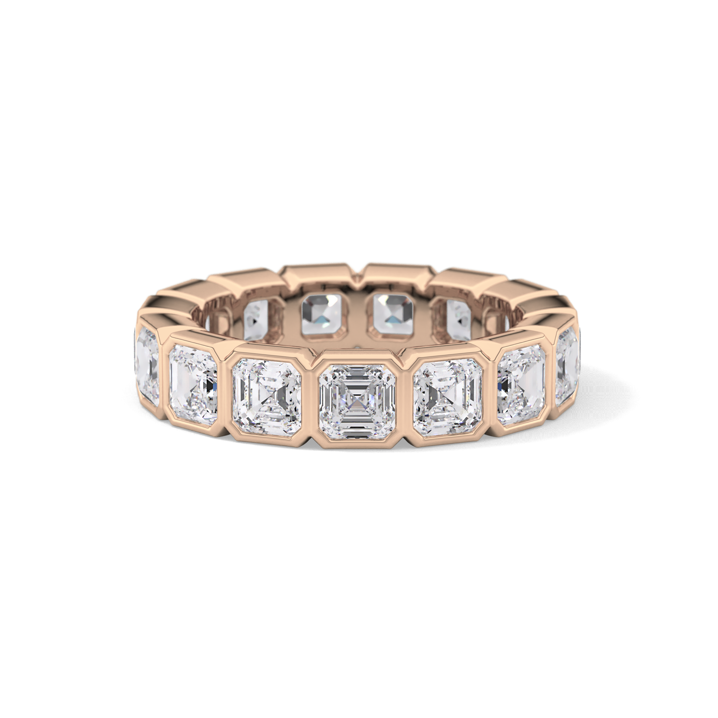 2.25 TCW Asscher Lab Grown Diamond Full Eternity Wedding Band