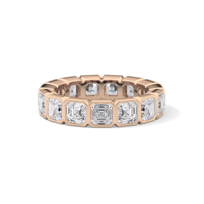 2.25 TCW Asscher Lab Grown Diamond Full Eternity Wedding Band