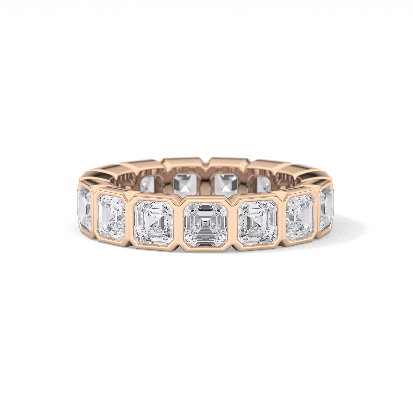 2.25 TCW Asscher Lab Grown Diamond Full Eternity Wedding Band