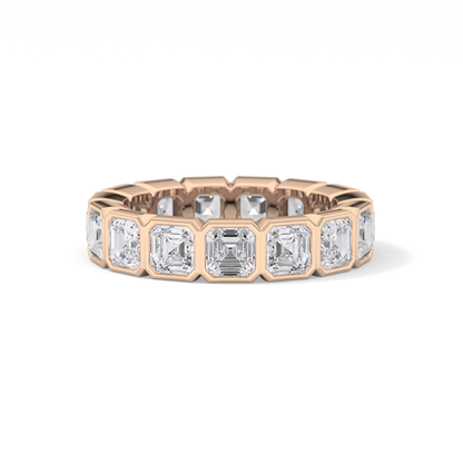 2.25 TCW Asscher Lab Grown Diamond Full Eternity Wedding Band