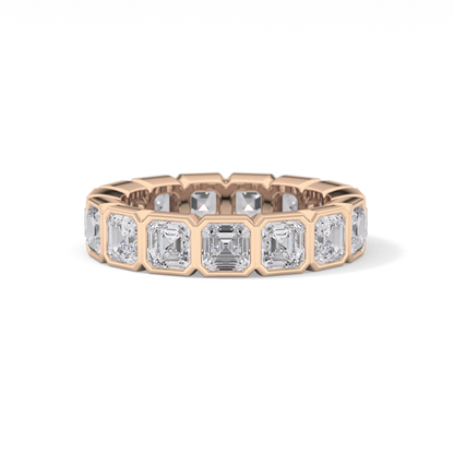 2.25 TCW Asscher Lab Grown Diamond Full Eternity Wedding Band