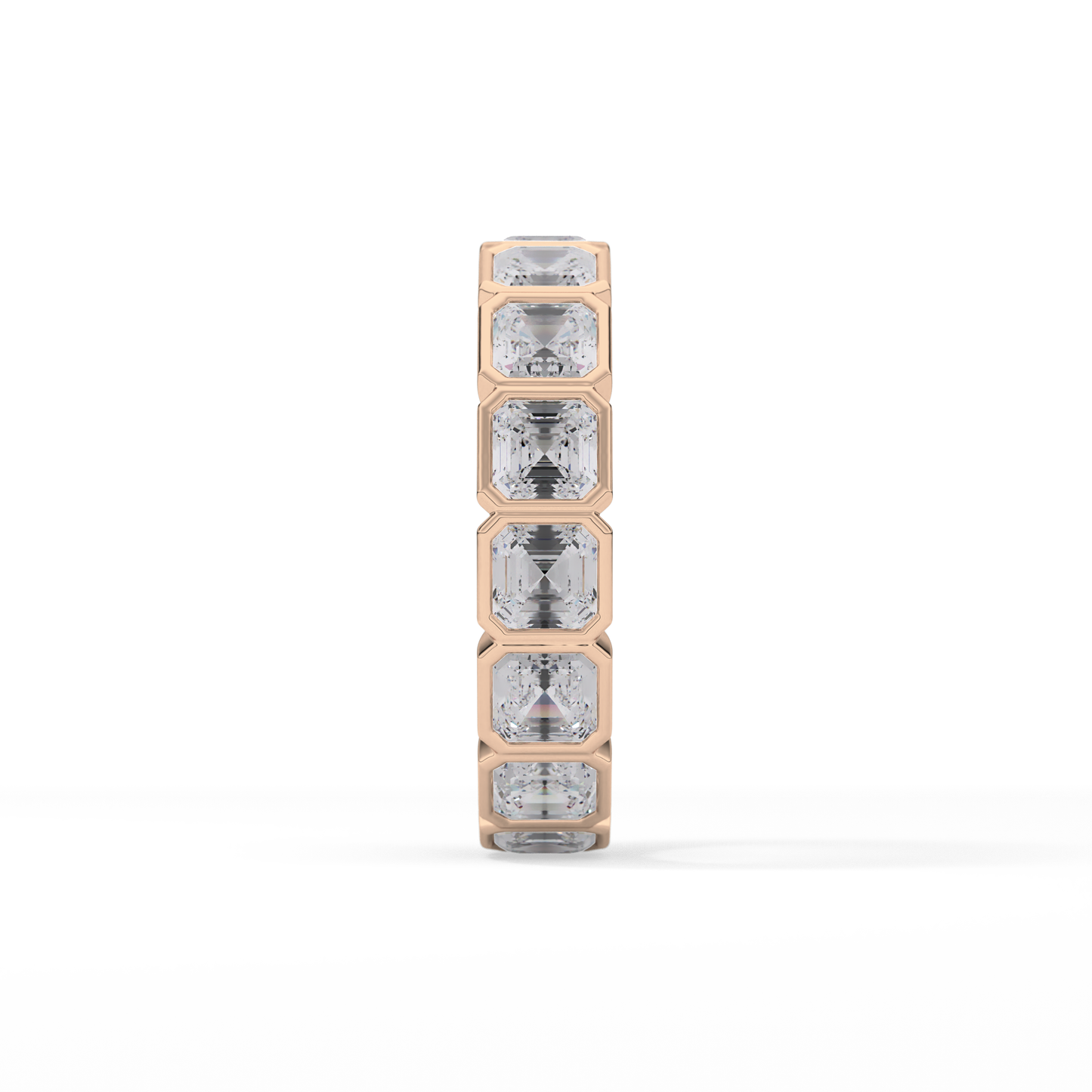 2.25 TCW Asscher Lab Grown Diamond Full Eternity Wedding Band