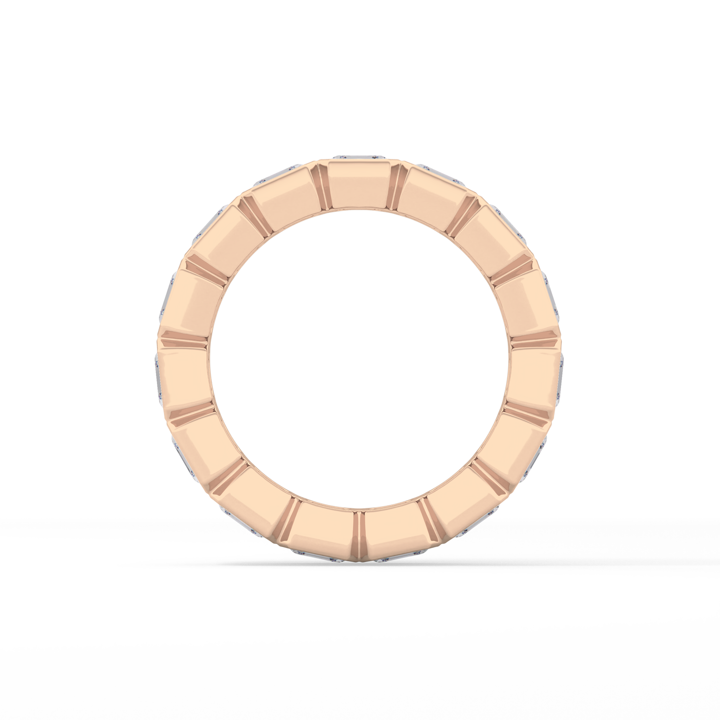 2.25 TCW Asscher Lab Grown Diamond Full Eternity Wedding Band