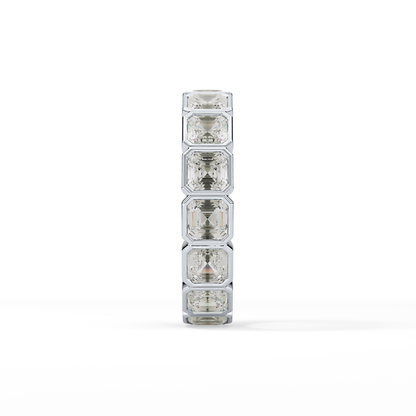 2.25 TCW Asscher Lab Grown Diamond Full Eternity Wedding Band