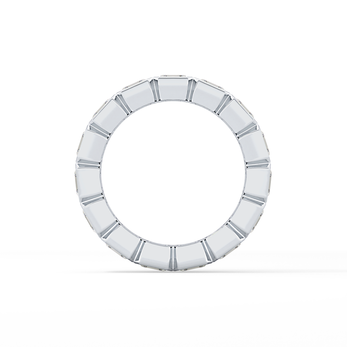 2.25 TCW Asscher Lab Grown Diamond Full Eternity Wedding Band