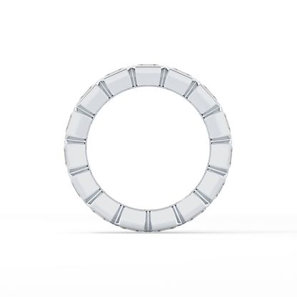 2.25 TCW Asscher Lab Grown Diamond Full Eternity Wedding Band