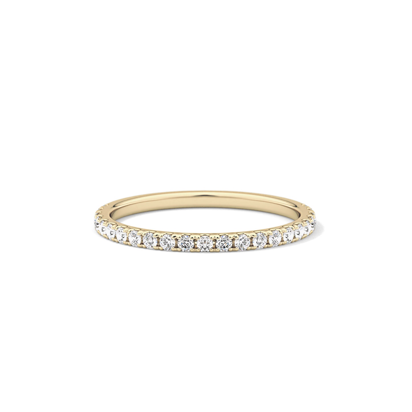 0.18 TCW Round  Lab Grown Diamond Half Eternity Wedding Band