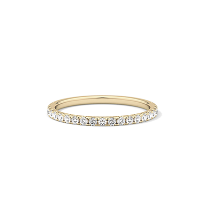 0.18 TCW Round  Lab Grown Diamond Half Eternity Wedding Band