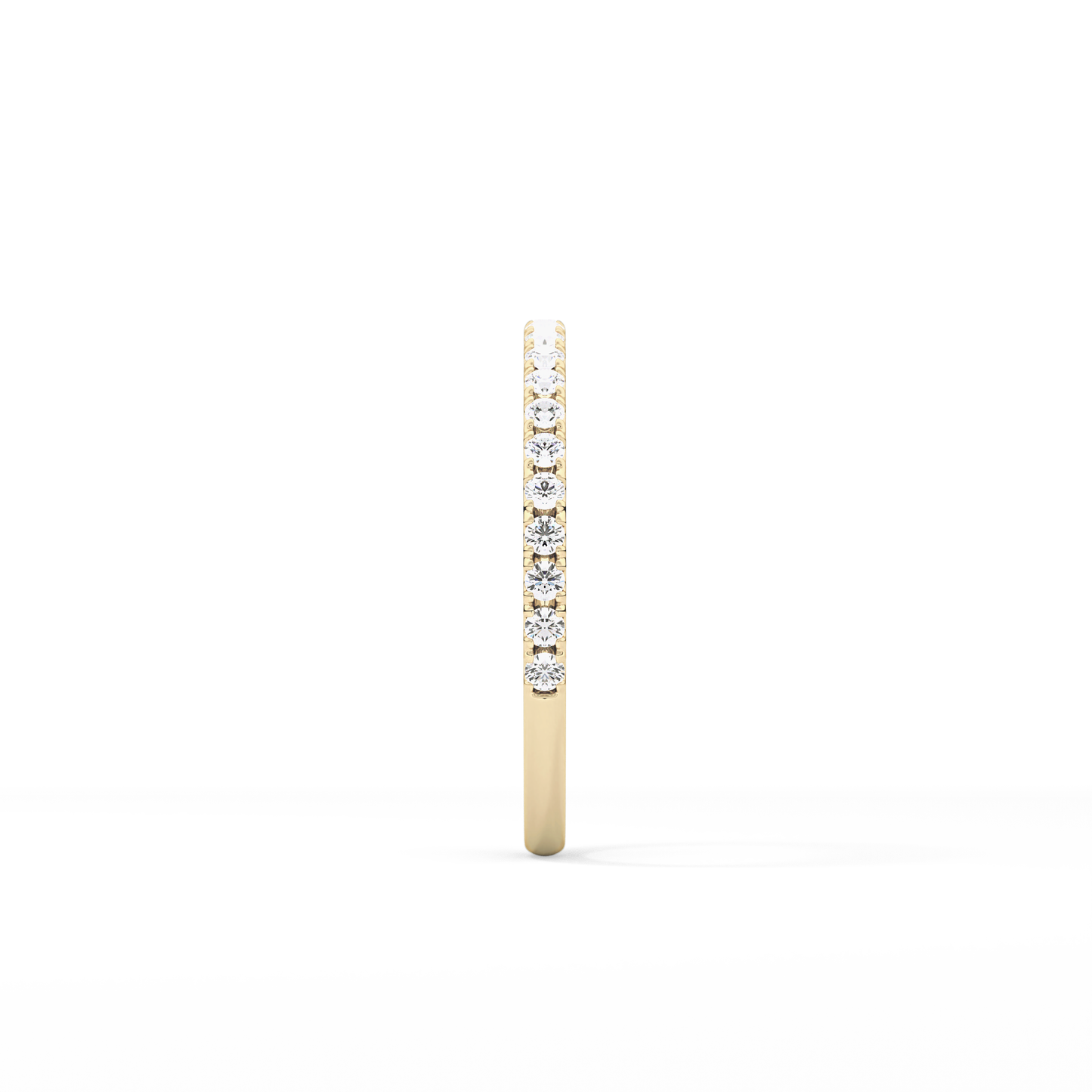 0.18 TCW Round  Lab Grown Diamond Half Eternity Wedding Band