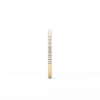 0.18 TCW Round  Lab Grown Diamond Half Eternity Wedding Band