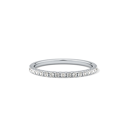 0.18 TCW Round  Lab Grown Diamond Half Eternity Wedding Band