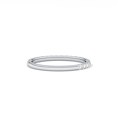 0.18 TCW Round  Lab Grown Diamond Half Eternity Wedding Band