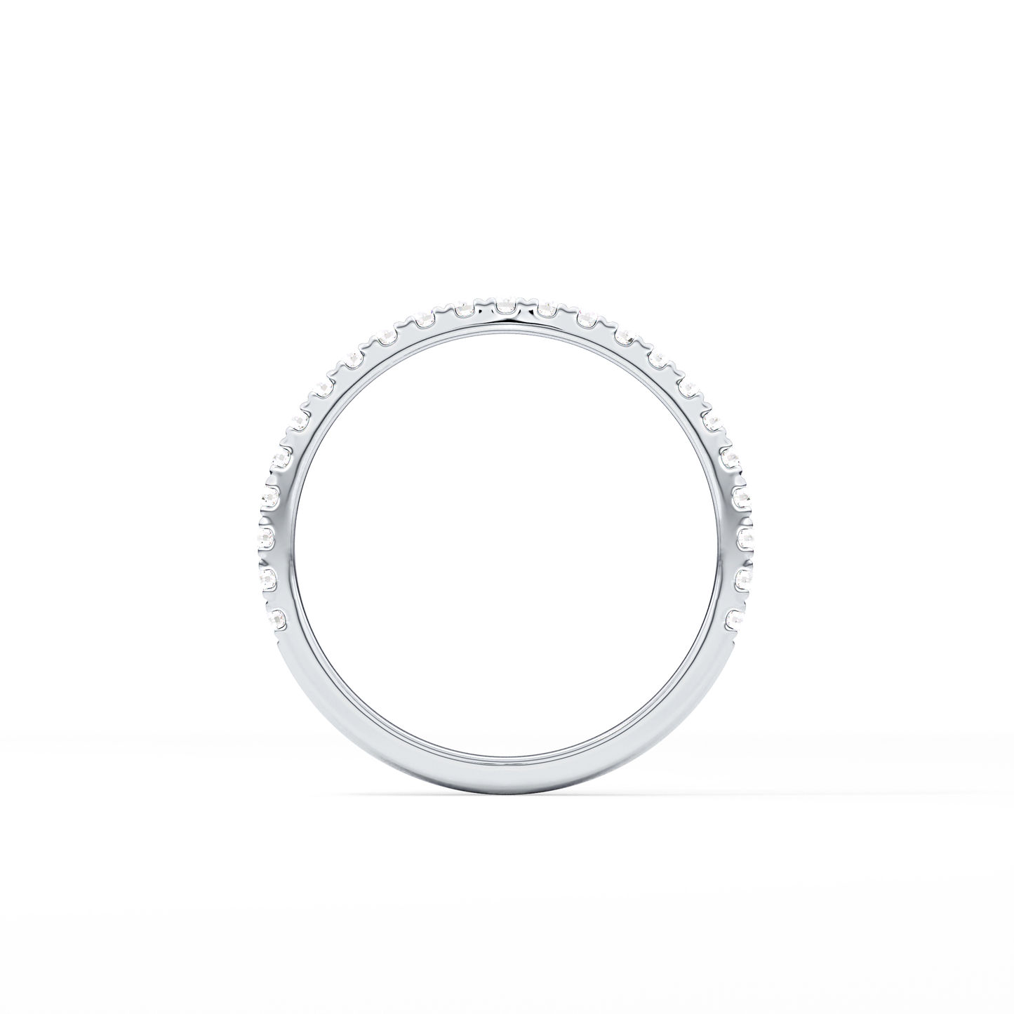 0.18 TCW Round  Lab Grown Diamond Half Eternity Wedding Band