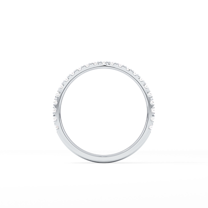 0.18 TCW Round  Lab Grown Diamond Half Eternity Wedding Band