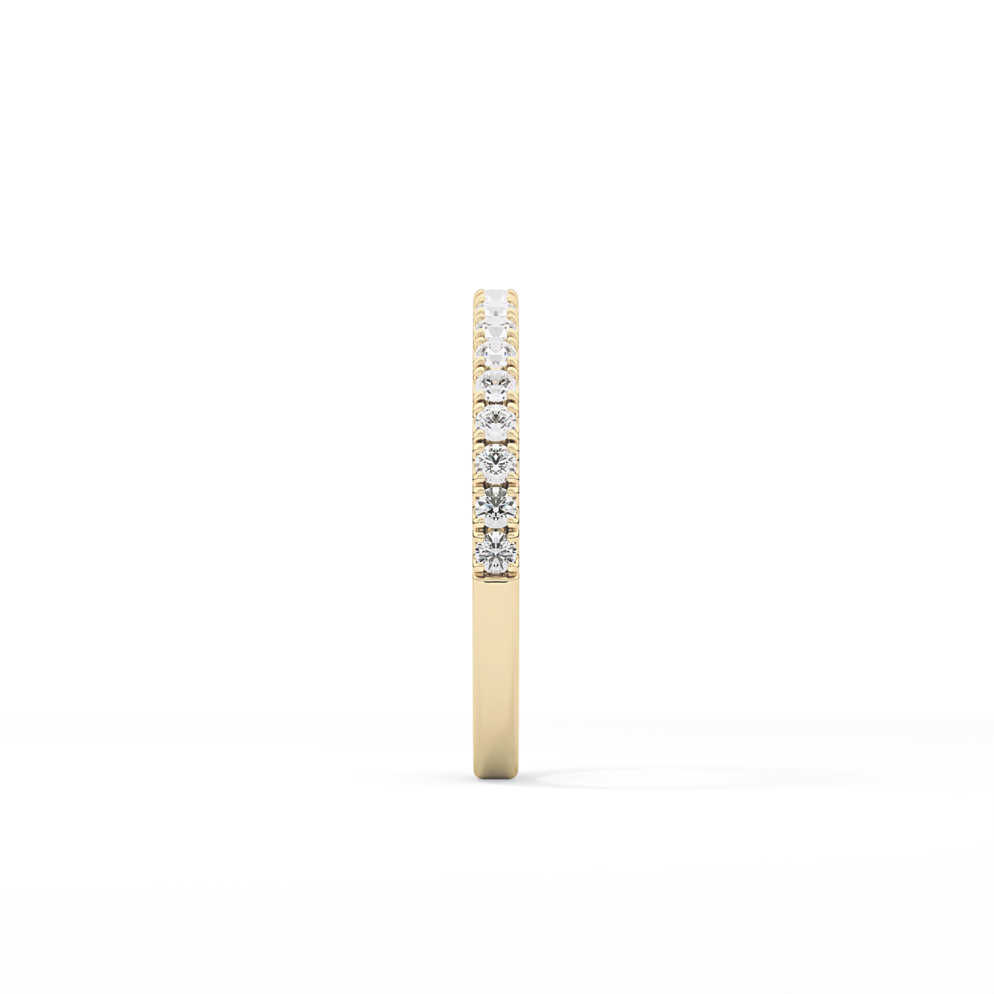 0.38 TCW Round Lab Grown Diamond Half Eternity Wedding Band